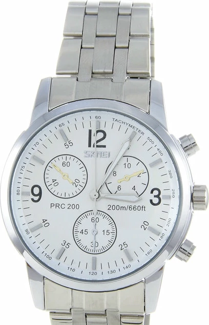 Наручные часы skmei 9070swt white stainless steel 