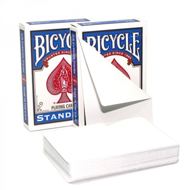 Карты "Bicycle Blank Card Both Sides blue" 
