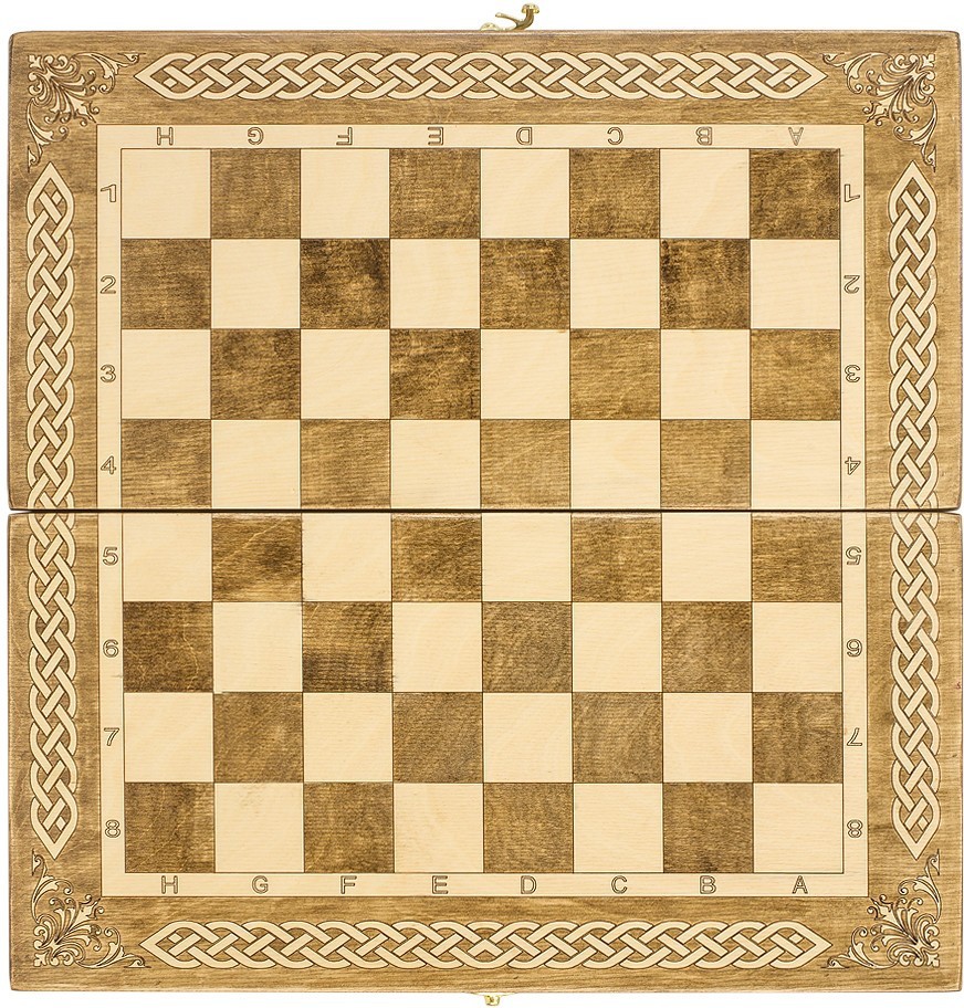 Шахматная доска "Амбассадор" 50 см, ясень, Partida 