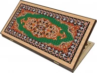 Нарды + Шашки Сирия Зеленые средние (Россия, дерево, 50 см), Partida