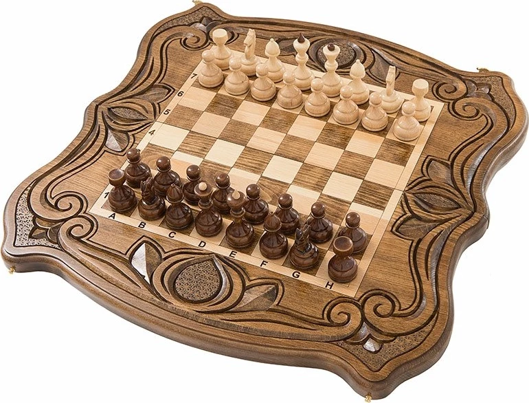 Шахматы + нарды резные 50, am451, Mirzoyan 