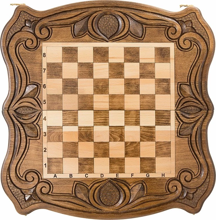 Шахматы + нарды резные 50, am451, Mirzoyan 