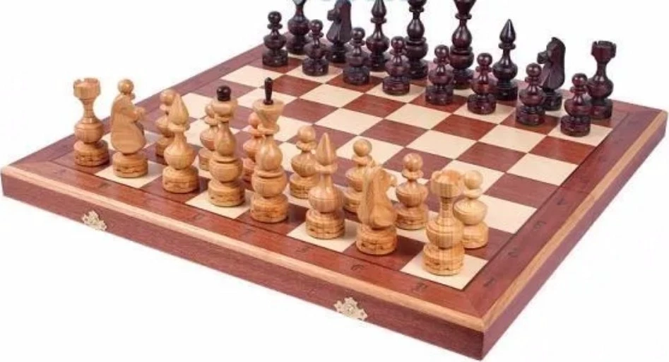 Шахматы "Дебют" 48 см маркетри, Madon (деревянные, Польша) 