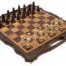 Шахматы + нарды резные 50 с ручкой, Haleyan 