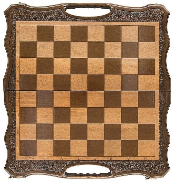 Шахматы + нарды резные 50 с ручкой, Haleyan 