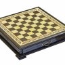 Шахматный ларец из янтаря с выдвижными ящиками (дуб) 50*50 