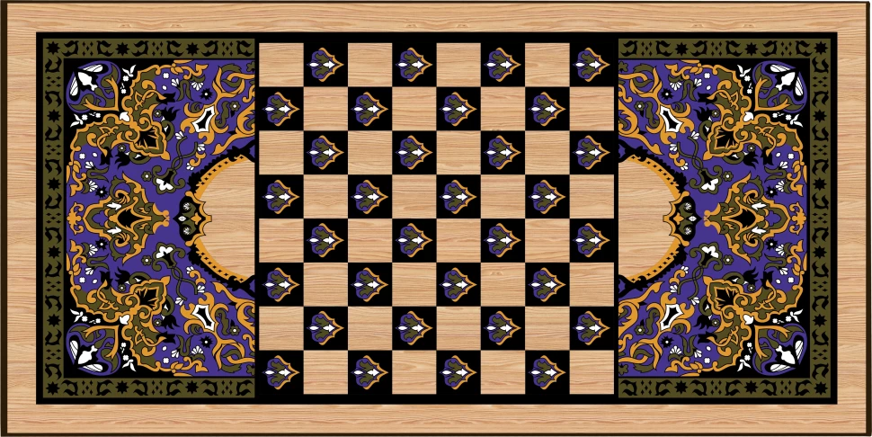 Нарды + Шашки Сирия Волк большие (Россия, дерево, 60 см), Partida 