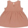 Платье без рукава из хлопкового муслина цвета пыльной розы из коллекции essential 18-24m 