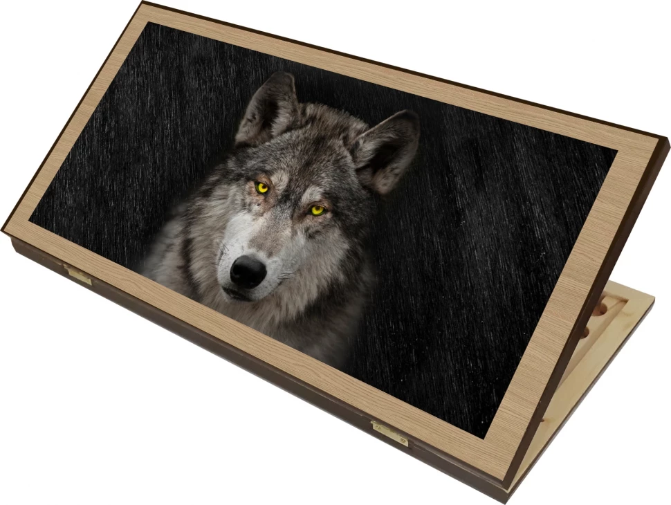 Нарды + Шашки Сирия Волк 2 средние (Россия, дерево, 50 см), Partida 