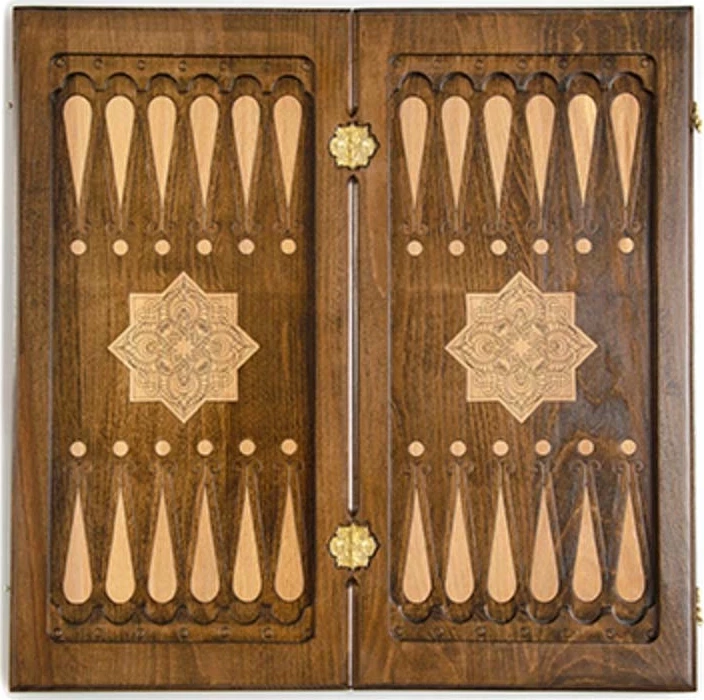 Нарды резные "Золотой Узор 4" 60, Mirzoyan 