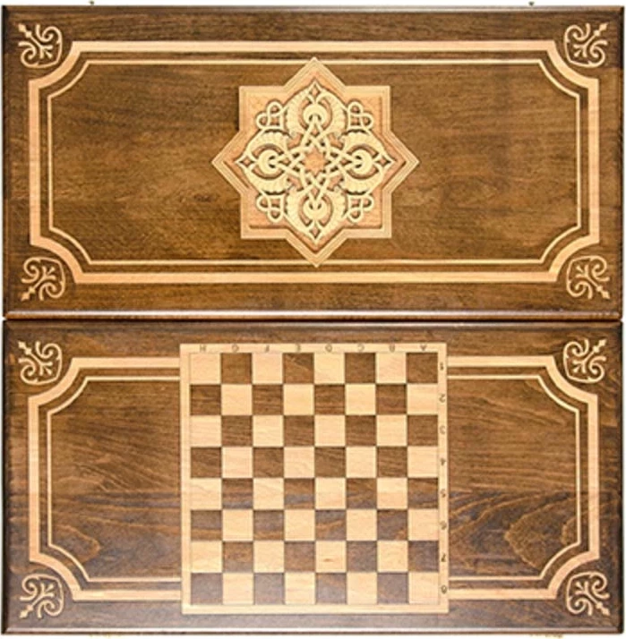 Нарды резные "Золотой Узор 4" 60, Mirzoyan 