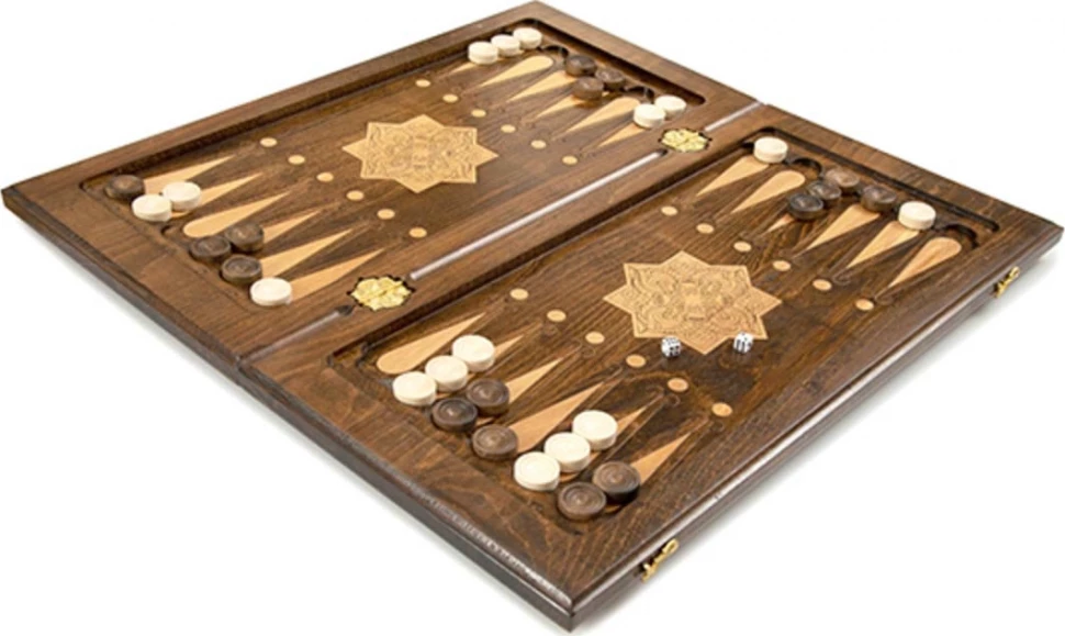 Нарды резные "Золотой Узор 4" 60, Mirzoyan 