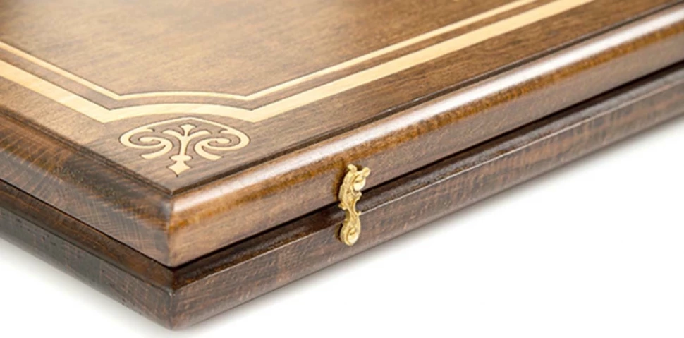 Нарды резные "Золотой Узор 4" 60, Mirzoyan 