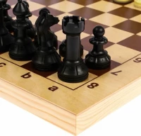 Шахматы + Шашки &quot;АЙВЕНГО&quot; (Россия, Дерево, 43х22х6 см)