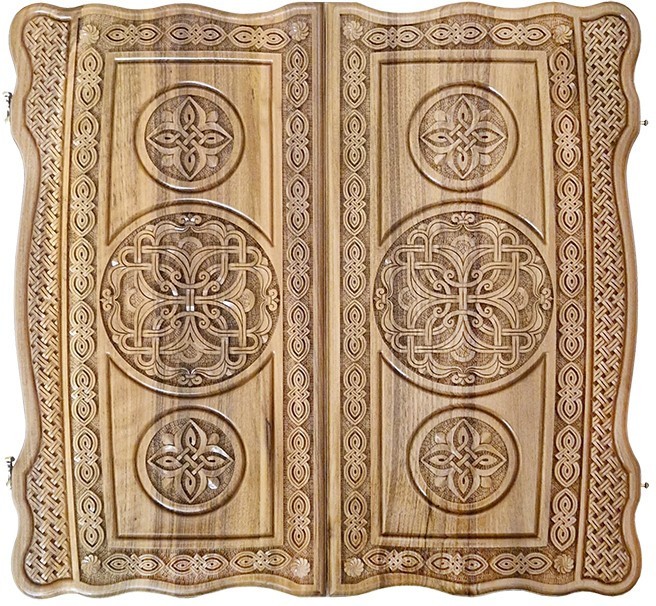 Нарды резные "Армянский узор 12" 60, Haleyan 