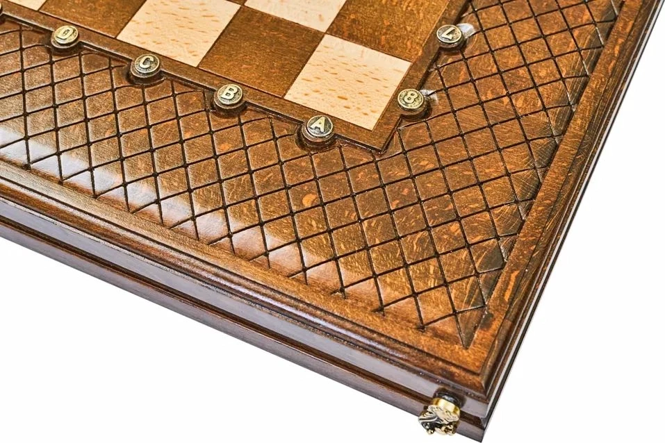 Шахматы + нарды резные "Эндшпиль 1" 50, Simonyan 