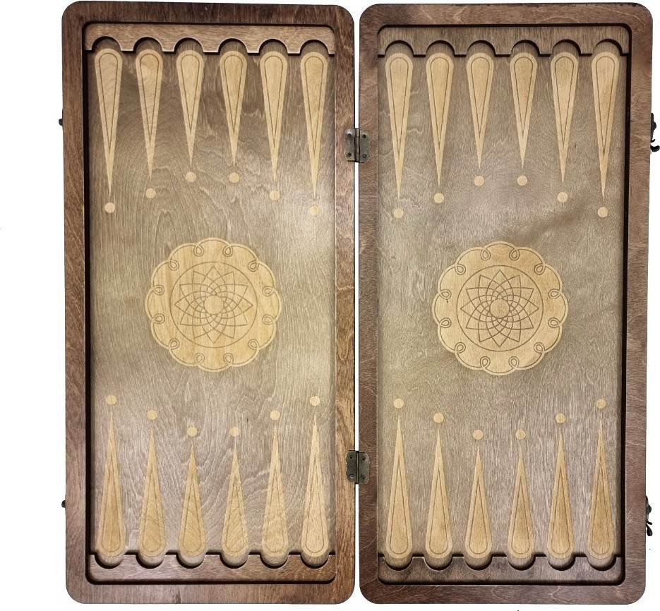 Нарды Марс "Золотой Орнамент 2" большие (деревянные, 58 см, Россия), Partida 