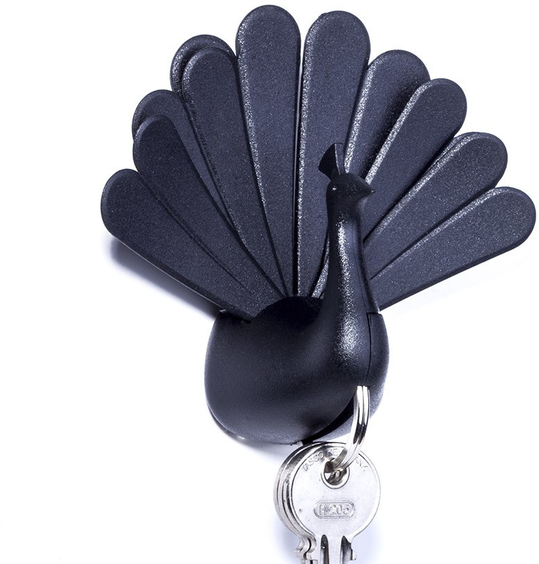 Ключница peacock, черная 