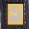 Обложка для паспорта «Время-деньги-4» с накладкой покрытой золотом 999 пробы 