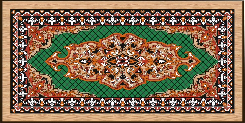 Нарды + Шашки Сирия Зеленые большие (Россия, дерево, 60 см), Partida 