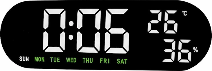 Сетевые часы vst913y-6 бел.цифры 