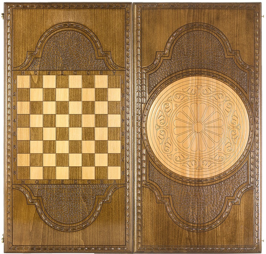 Нарды резные "Армянский узор 14" 60, Haleyan 