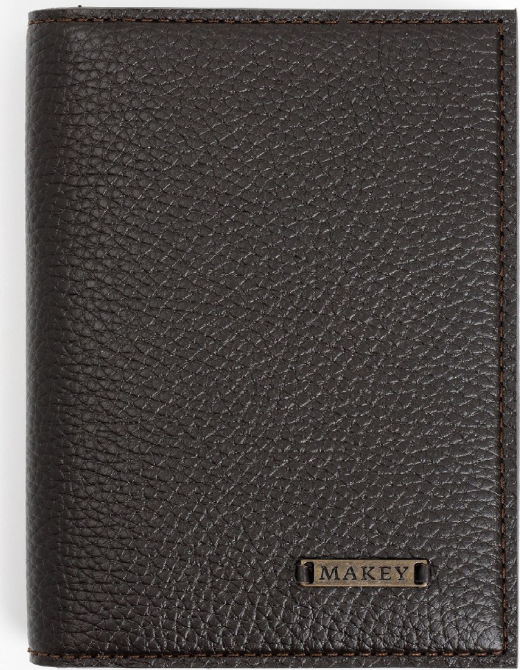 Обложка для паспорта с карманами «Классика». Цвет коричневый 