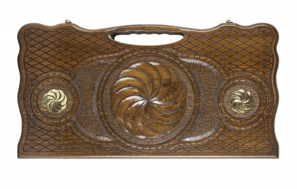 Нарды резные "Бесконечность 5" с ручкой 60, Haleyan 