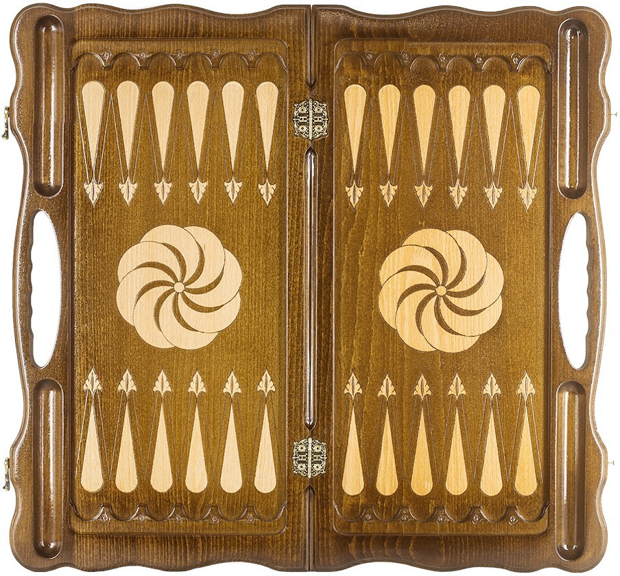 Нарды резные "Бесконечность 5" с ручкой 60, Haleyan 