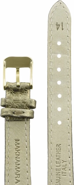 Ремешки maknamara 14 мм змея золот зол заст mp-14122 