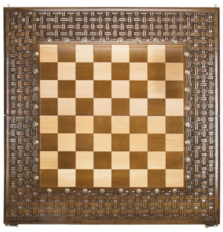 Шахматы + нарды резные"Армянский Орнамент" 60, Haleyan 