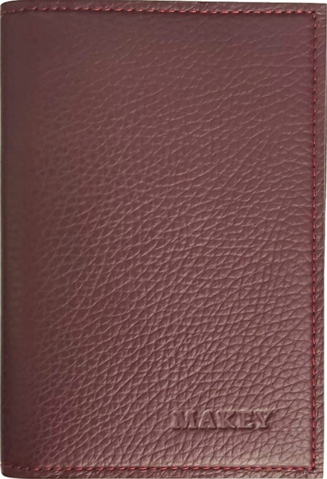 Обложка для паспорта с карманами «Классика». Цвет бордо 