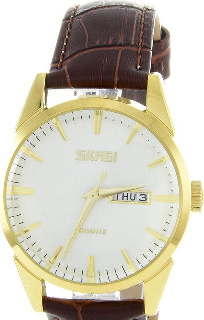 Наручные часы skmei 9073gdwt-b gold/white (men) 