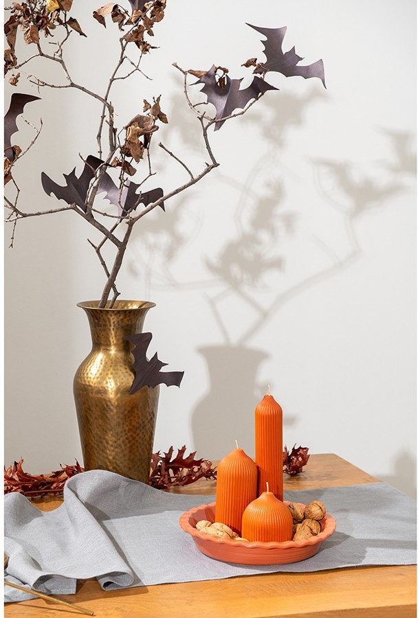 Свеча декоративная оранжевого цвета из коллекции edge, 10,5см 