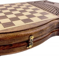 Нарды резные &quot;Тёмный Узор 4&quot; 50, Mirzoyan