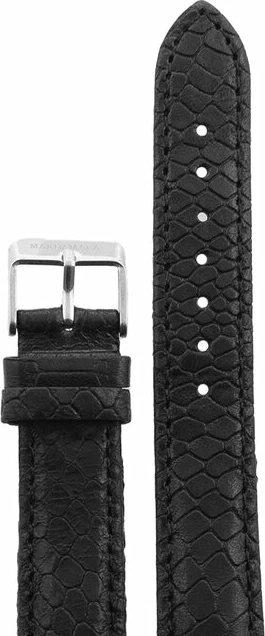 Ремешки maknamara 18 мм черн змея сер заст mp-18003 