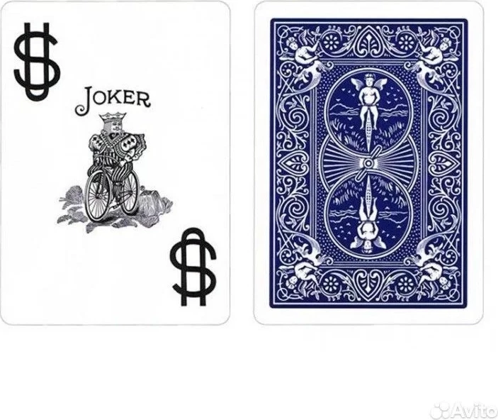 Карты "Bicycle Prestige Rider 100% Plastic Jumbo blue" 