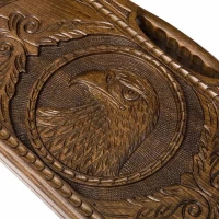 Нарды резные &quot;Орел&quot; с ручкой 50, Haleyan