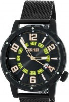 Наручные часы skmei 9202syl yellow-mesh steel belt