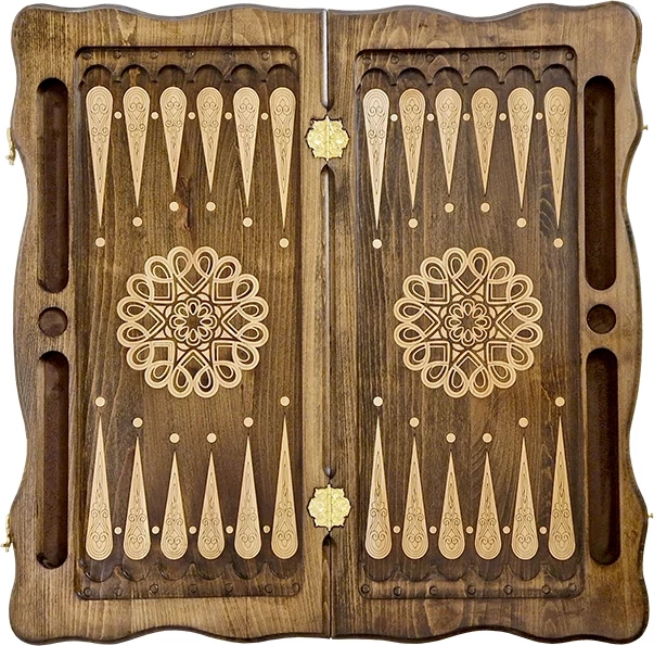 Нарды резные "Тёмный Узор 3" 60, Mirzoyan 