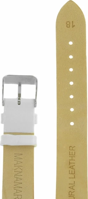 Ремешки maknamara 18 мм бел сереб заст 