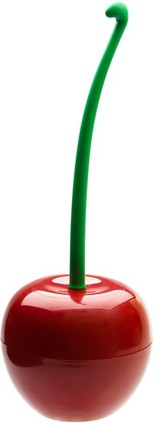 Ершик для туалета cherry, красный/зеленый 