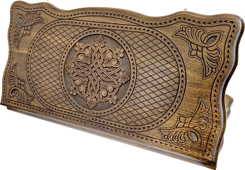 Нарды резные "Тёмный Узор 6" 60, Mirzoyan 