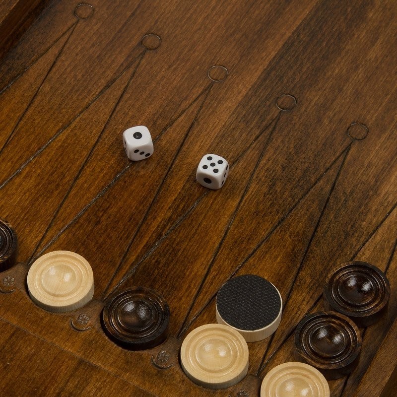 Нарды резные "Орел 2" с ручкой 60, Haleyan 