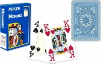 Карты Modiano Poker 4 Jumbo 100% plastic blue