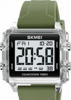 Наручные часы skmei 2320ltgn white transparent /light green