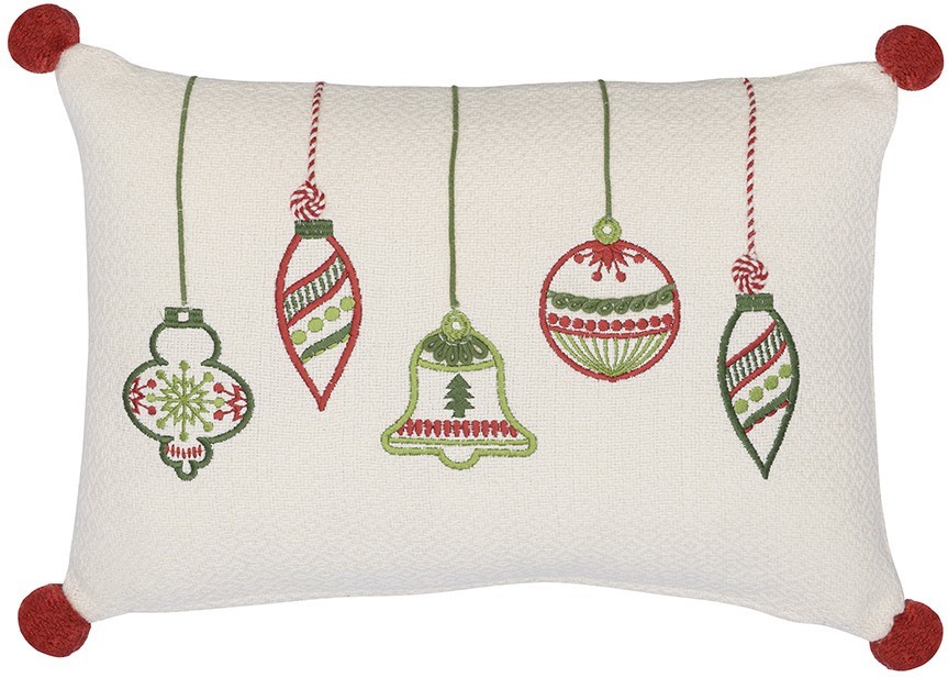Подушка декоративная с вышивкой christmas decorations из коллекции new year essential, 30х45 см 