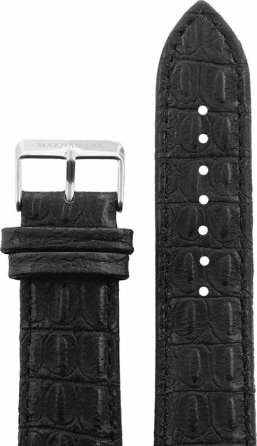 Ремешки maknamara 22 мм croco чер сер заст mp-22003 