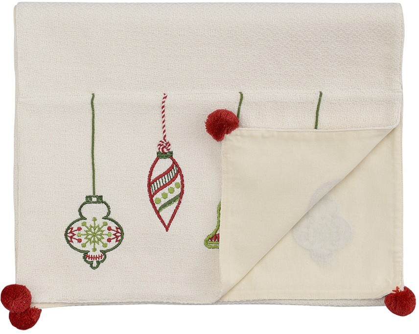 Дорожка с вышивкой christmas decorations из коллекции new year essential, 45х150 см 