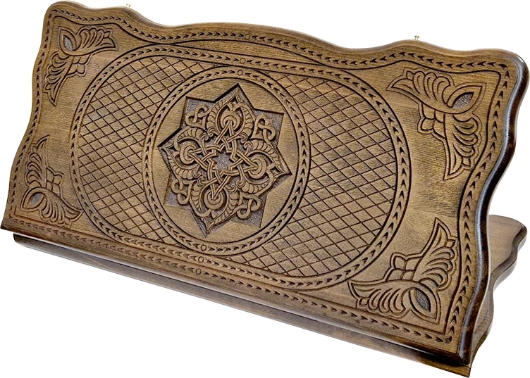 Нарды резные "Тёмный Узор 1" 60, Mirzoyan 